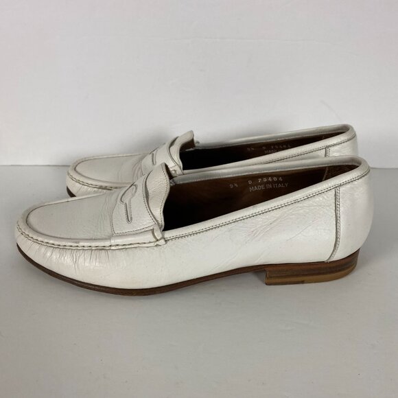 Florsheim Royal Imperial Loafers Slip On Shoes Mens 9.5 D White Leather 75404 - Picture 8 of 14